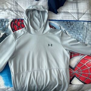 Under Armour Light Gray Gator Neck Hoodie